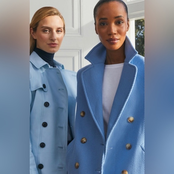 Hobbs Bette sky blue wool blend coat NWT - Picture 5 of 12